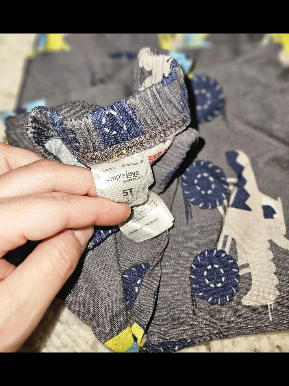 Carter's Blue 'Time to Crash' Monster Truck Pajama Set with Yellow Accents
